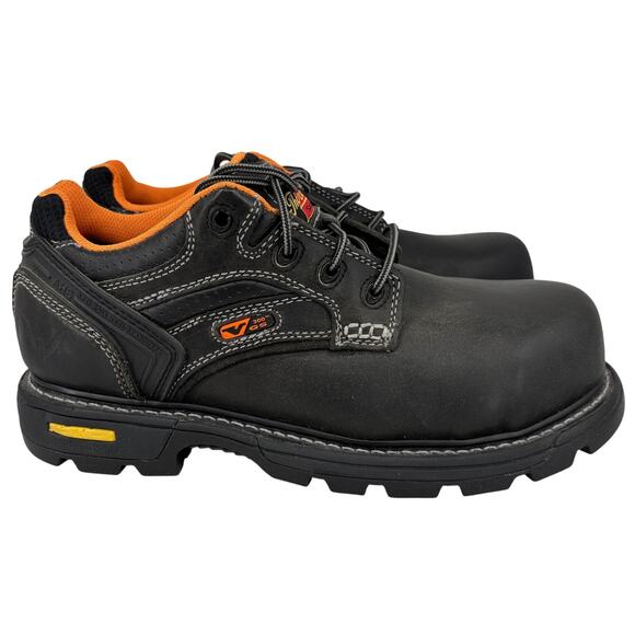 Thorogood Oxford Safety Shoes Mens Size 8.5 Black Leather Composite Toe ASTM EH - Picture 2 of 12